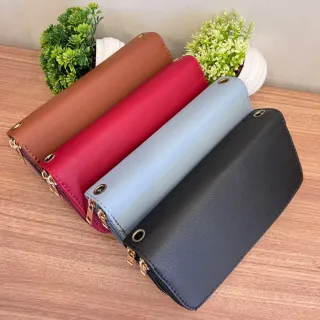 Bolsa de Mão e Carteira Feminina Long com 2 Zíper
