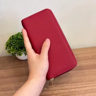 Bolsa de Mão e Carteira Feminina Long com 2 Zíper - Preta