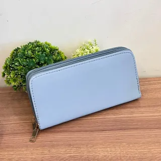 Bolsa de Mão e Carteira Feminina Long com 2 Zíper - Preta