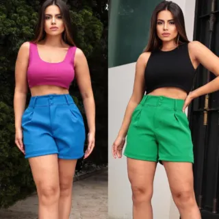 Elegante alfaiataria feminina em poliéster, dois botões sem cinto - M