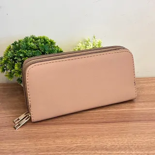 Bolsa de Mão e Carteira Feminina Long com 2 Zíper - Preta