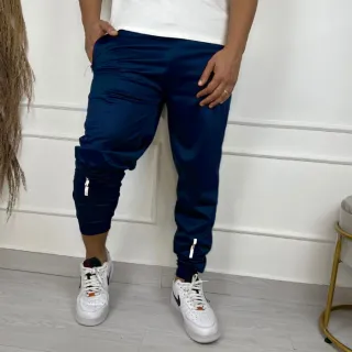 Calça Casual Refletiva Skinny Jogger Dry Fit - Academia e Treino - *Bermuda - Azul Marinho