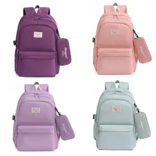 Moda Casual Universitária: Mochila Feminina Unissex para Viagem Escolar 666-4 - Roxo Escuro