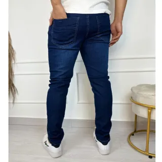 Calça Casual Slim Masculina de Sarja com Elastano - Chumbo
