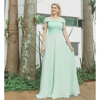 Várias cores Vestido longo festa madrinha formatura ciganinha JD serenity tifany marinho rose menta - Verde Petroleo