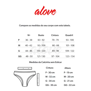 Alove - Kit com 10 peças de Calcinhas Fio Dental em Algodão - Colorido