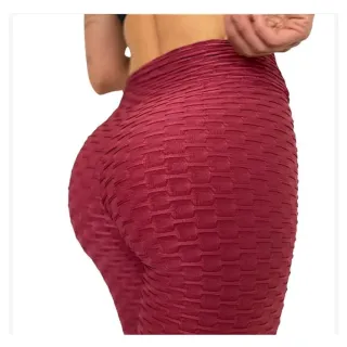 Legging Suplex Cós Alto Bolha Fitness Academia 3D - Alta qualidade - Preto