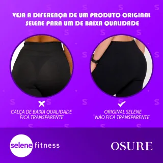 Legging Selene Feminina Cintura Alta Grossa Sem Transparência - Azul Marinho