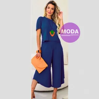 Calça pantacourt em malha viscolycra: conforto e estilo feminino - Verde Floresta