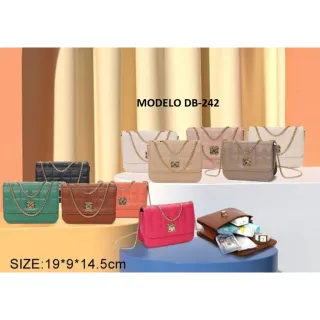 Moda Blogueira: Bolsa Feminina Pequena Festa Balada Alça de Corrente Transversal - DB-426 KHAKI
