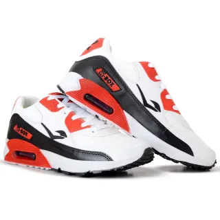 Promoção Tênis Air Box Unissex Branco Vermelho - Confortável e Esportivo - Branco/vermelho