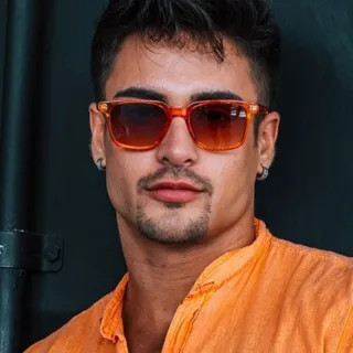 Óculos Unissex Quadrado Vintage Proteção UV400 - Sky - C2