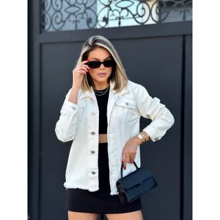 Moda feminina: Jaqueta jeans lisa, novo casaco blusa