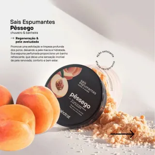Kit Dia a Dia de Pêssego - Labotrat (Esfoliante, Hidratante, Sabonete Líquido e Sais) - Esfoliante 300g