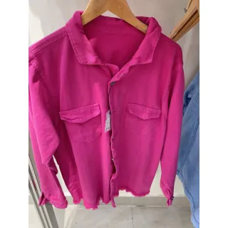 Moda feminina: Jaqueta jeans lisa, novo casaco blusa - Branco Max 032