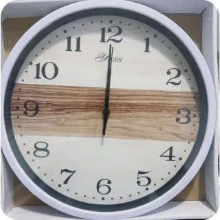 Decoração contemporânea: Relógio de Parede Silencioso para Quarto, Sala, Escritório e Cozinha - Branco 25cm