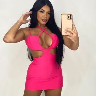 Multi Formas De Usar Vestido Tubinho Curto - Rosa