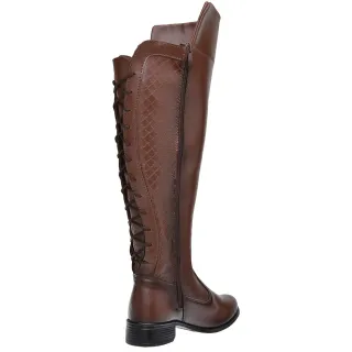 Oferta: Bota Confortável Feminina Over The Knee Cano Alto Macia e Leve para o Dia a Dia - PRETO-281
