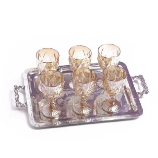 300ml Luster Ambar Diamond Taças 6 Jogo - Único