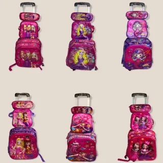 Mochila Infantil Escolar Kit 3D com Rodinhas - Meninos e Meninas - 12 polegadas sem kit menina