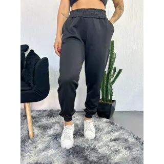 Feminino Calça Jogger Moletom - Azul Marinho