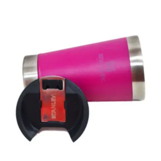 Copo Térmico Inox com Tampa e Abridor - Kit com 2 Copos - Vermelho