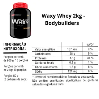 Suplemento para ganho de massa muscular - Whey Protein Waxy Whey Pote 2kg - Baunilha