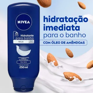Hidratante Desodorante Nivea Milk Para Banho - 250ml - Único