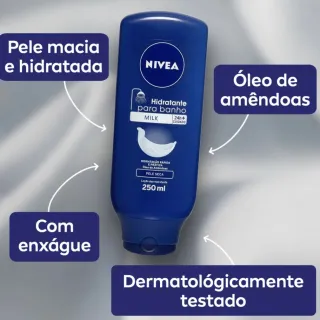 Hidratante Desodorante Nivea Milk Para Banho - 250ml - Único