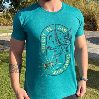 Malha Premium Masculina Estampada Águia Gola Redonda - Camiseta Algodão - Jade
