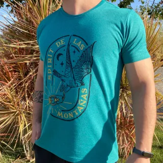 Malha Premium Masculina Estampada Águia Gola Redonda - Camiseta Algodão - Jade