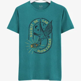 Malha Premium Masculina Estampada Águia Gola Redonda - Camiseta Algodão - Jade