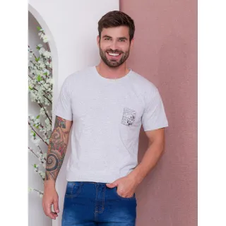 Camiseta Malha Estampa Manga Curta 100% Algodão - Direto da Fábrica - Branco