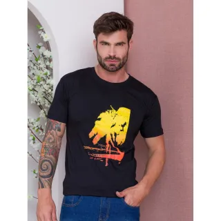 Camiseta Malha Estampa Manga Curta 100% Algodão - Direto da Fábrica - Branco