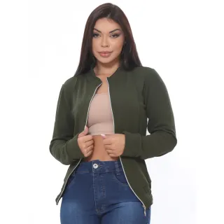 Casaco Feminino com Zíper - Jaqueta Bomber em Promoção - Vinho