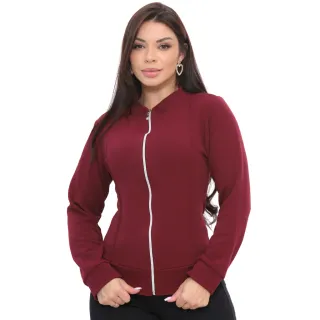 Casaco Feminino com Zíper - Jaqueta Bomber em Promoção - Vinho