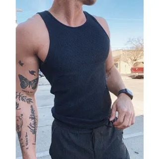 Regata Unissex Premium Cinza Branca Preta - Estilo Americana Hip Hop - Preta