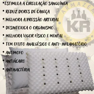 Travesseiro Magnetico Terapeutico Infravermelho Ortopedico D28 - Único