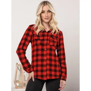 Camisa Manga Longa Xadrez Feminina Quadrilha - Branco