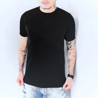 Camiseta Masculina Básica Gola Redonda em Poliéster - Azul Marinho