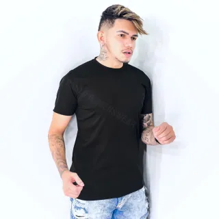 Camiseta Masculina Básica Gola Redonda em Poliéster - Azul Marinho