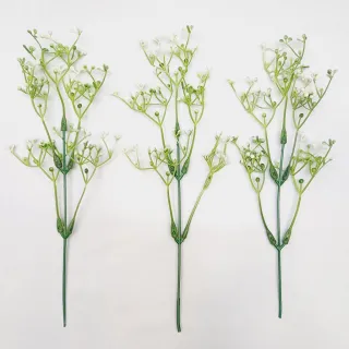 Decoração Casamento, Arranjos e Festas: Kit/3 Matinho de folha planta artificial - 3 x 6411-E(Amarelo)