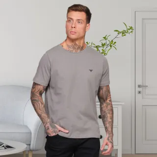 Estampa Águia Camiseta Masculina - Cinza Mescla