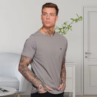 Estampa Águia Camiseta Masculina - Cinza Mescla