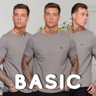 Estampa Águia Camiseta Masculina - Cinza Mescla