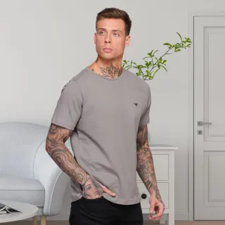 Estampa Águia Camiseta Masculina - Cinza Mescla