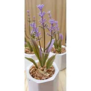 Arranjos de Plantas Artificiais em 3 Vasinhos Decorativos - AMARELA