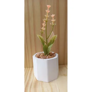 Arranjos de Plantas Artificiais em 3 Vasinhos Decorativos - AMARELA