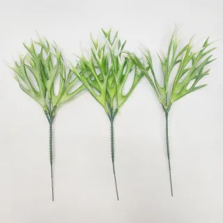 Decoração Casamento, Arranjos e Festas: Kit/3 Matinho de folha planta artificial - 3 x 6411-E(Amarelo)