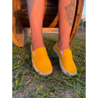 Promoção Sapatilha Casual Feminina - Desconto Online - Amarelo
